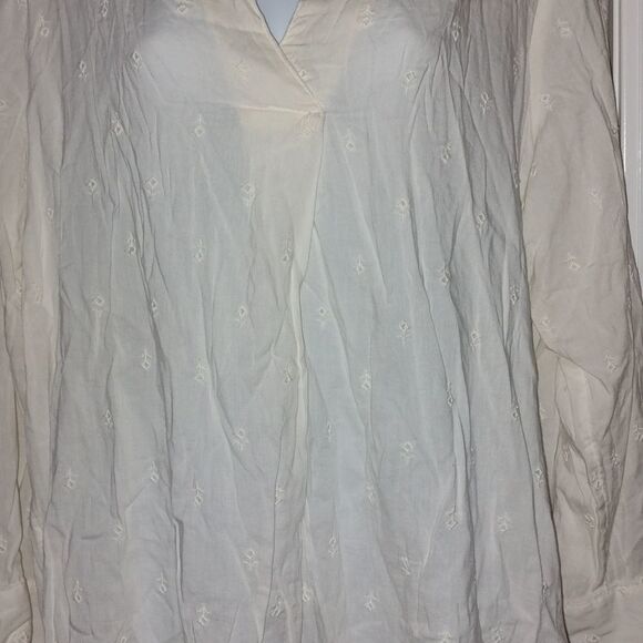 Old Navy off white long sleeve blouse Sz XL - Picture 2 of 5